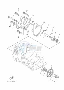 YZ125 (B4XA) drawing WATER PUMP