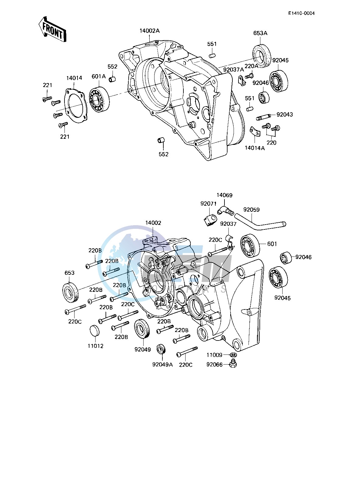 CRANKCASE -- 82-83 KE175-D4_D5- -