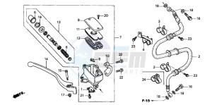 FJS600 SILVER WING drawing FR. BRAKE MASTER CYLINDER (FJS6001/2/D3/D4/D5)