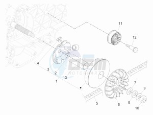 Beverly 300 RST 4T 4V ie E3 drawing Driving pulley