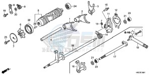 TRX420TM1G TRX500FA Europe Direct - (ED) drawing GEARSHIFT FORK (TRX420FE1/FM1/FM2/TE1/TM1)