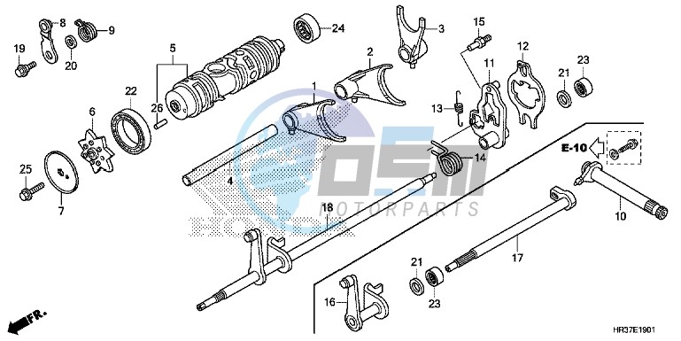 GEARSHIFT FORK (TRX420FE1/FM1/FM2/TE1/TM1)