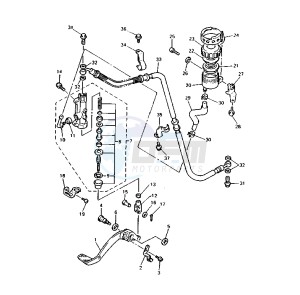 YZF R 750 drawing REAR MASTER CYLINDER