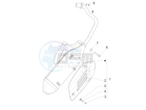 SPRINT 50 4T 4V NOABS E2 (NAFTA) drawing Silencer