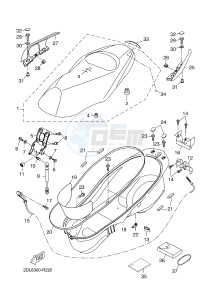 YP125RA (ABS) X-MAX 250 ABS (2DL9 2DL9 2DL9 2DL9) drawing SEAT