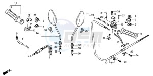 SH50 drawing HANDLE LEVER/SWITCH/CABLE