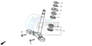 CB600F2 HORNET S drawing STEERING STEM