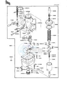 KE 175 D [KE175] (D4-D5) [KE175] drawing CARBURETOR   -- 82-83 KE175-D4_D5- -