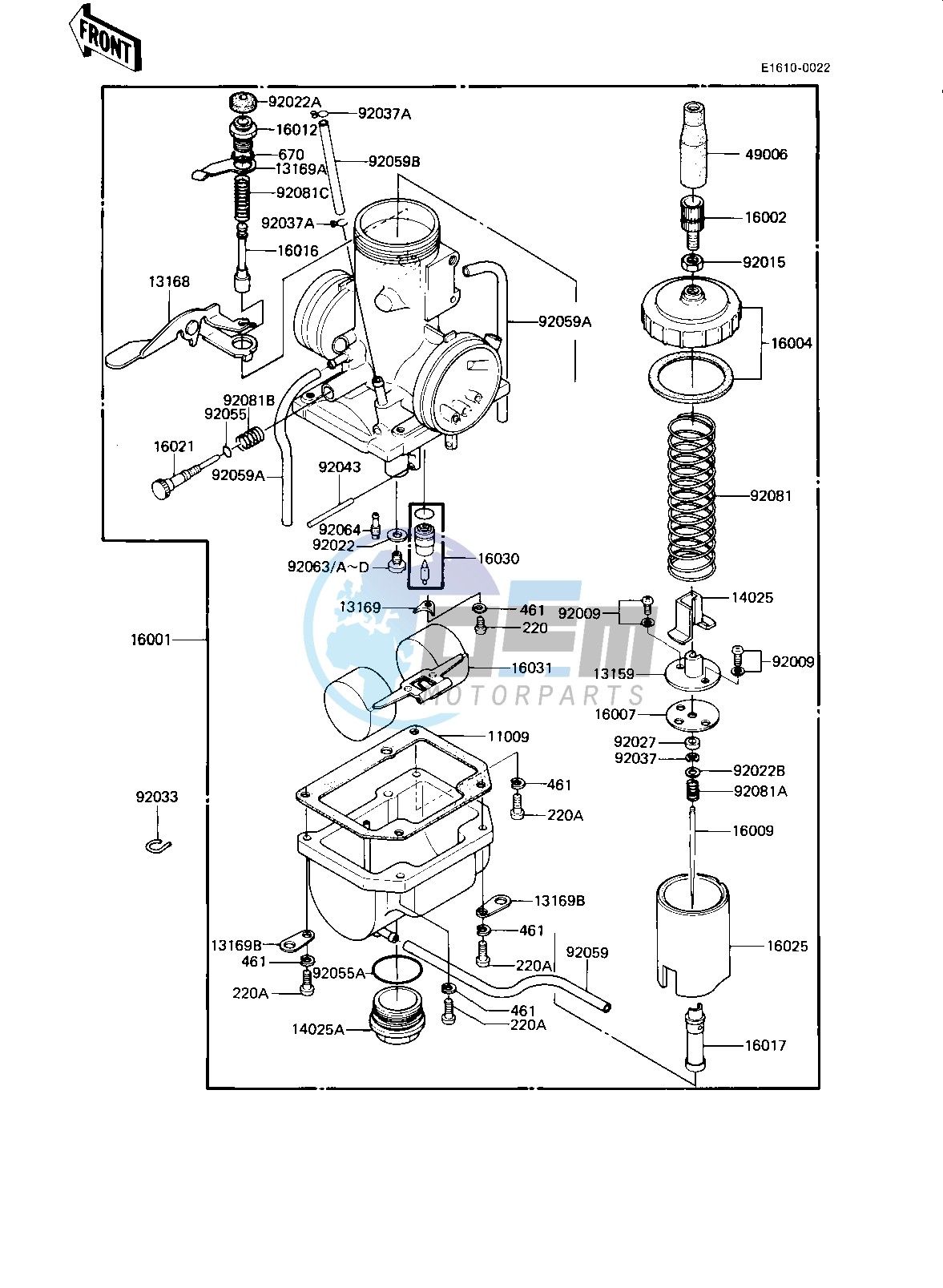 CARBURETOR   -- 82-83 KE175-D4_D5- -