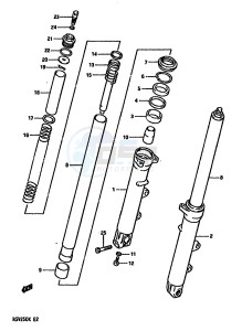 RGV250 1989 drawing FRONT DAMPER