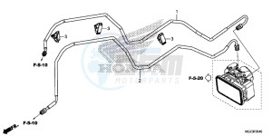 CBR500RAD CBR500R ABS UK - (E) drawing BRAKE PIPE