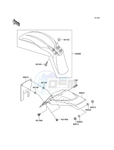 KLX110 KLX110-A4 EU drawing Fenders