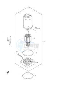 DF 25 drawing PTT Motor Remote Control w/Power Tilt