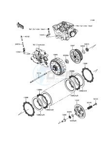 KLX450R KLX450AGF EU drawing Clutch