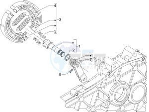 Liberty 150 4t e3 moc drawing Rear brake - Brake jaw