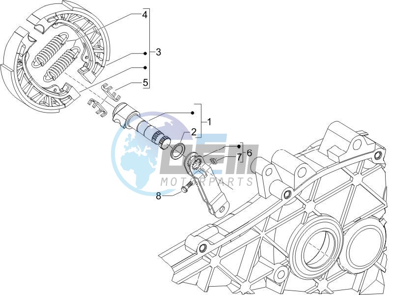 Rear brake - Brake jaw