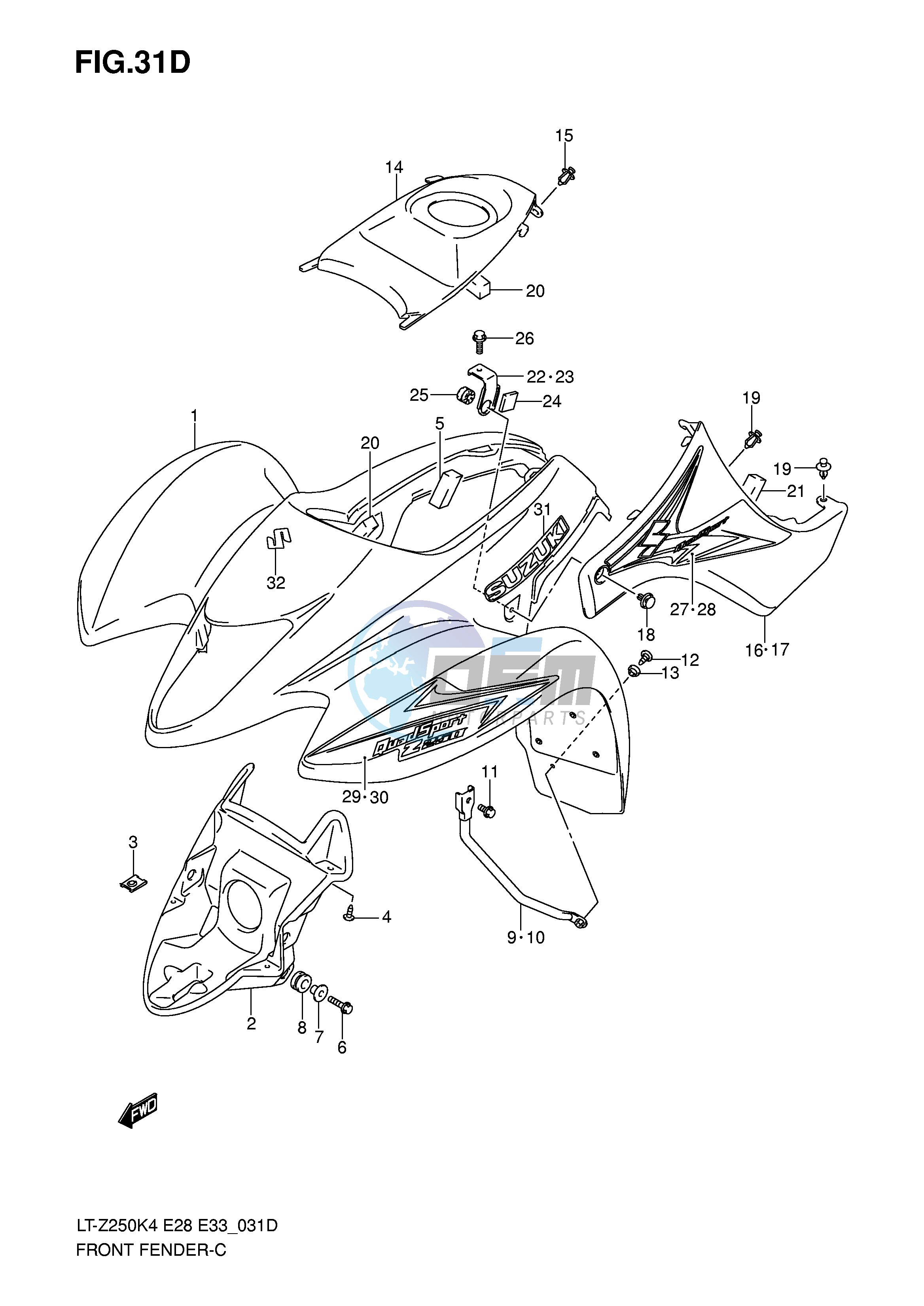 FRONT FENDER (MODEL K8)