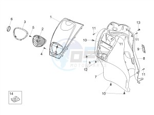 SCARABEO 50 2T CARBURATORE E4 CLASSIC (EMEA) drawing Front body