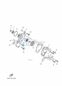 YZF125-A YZF-R125 (B5G2) drawing WATER PUMP