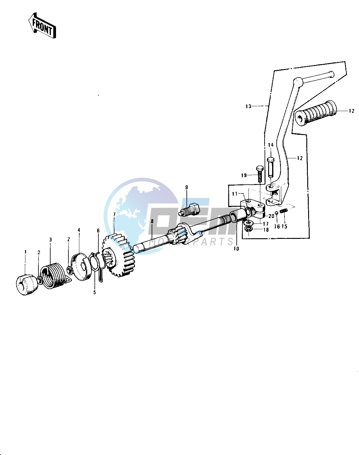 KICKSTARTER MECHANISM -- 76-78 A3_A4_A5- -