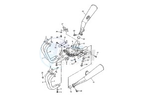 XJR 1300 drawing EXHAUST SYSTEM