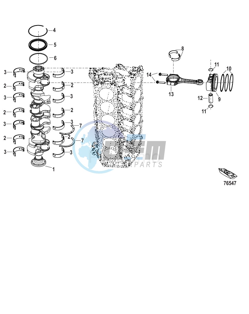 Crankshaft, Pistons and Connecting Rods