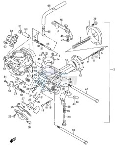 VL1500 (E2) drawing CARBURETOR (MODEL K1 K2 K3 K4)