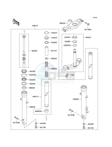 EX 500 D [NINJA 500R] (D6-D9) [NINJA 500R] drawing FRONT FORK