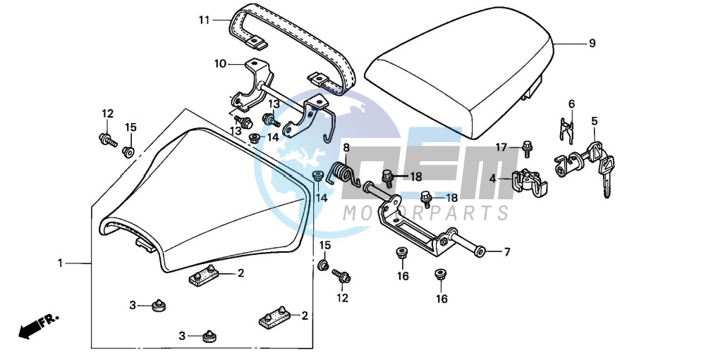 SEAT (CBR900RRY,1/RE1)