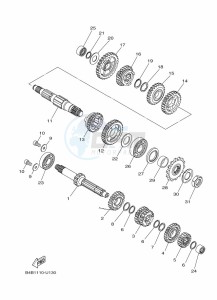 YZ85LW YZ85 (B0G7) drawing TRANSMISSION