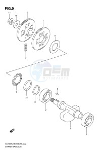 AN400 (E3-E28) Burgman drawing CRANK BALANCER