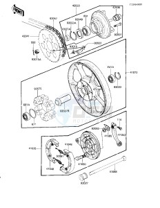 KZ 650 H [CSR] (H3) [CSR] drawing REAR WHEEL_HUB_BRAKE_CHAIN -- 83 H3- -