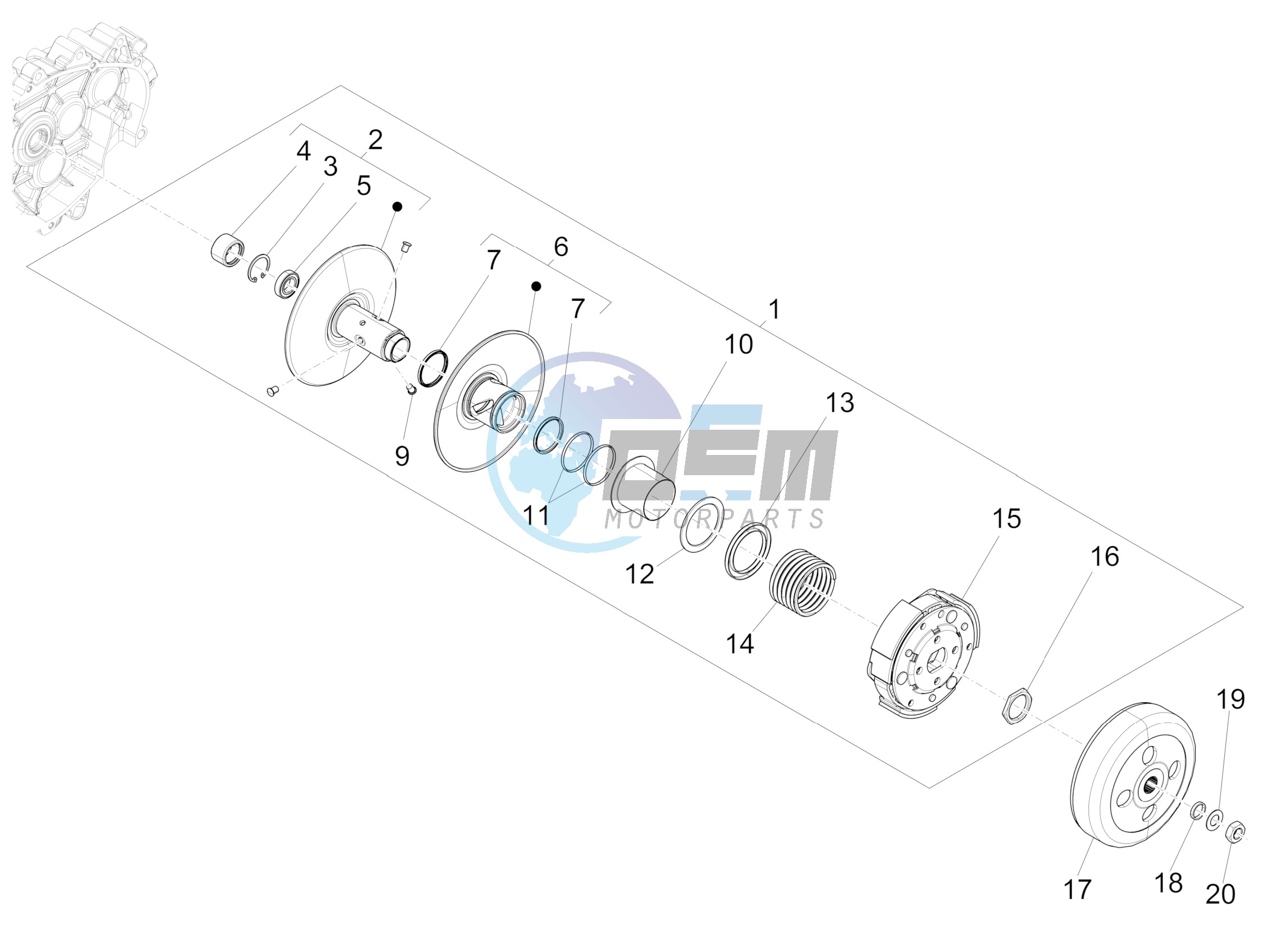 Driven pulley