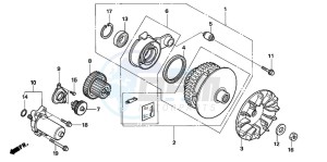 NSS250EX FORZA EX drawing DRIVE PULLEY