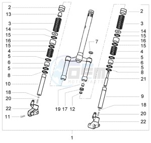 NRG 50 power purejet drawing Front Fork