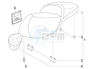 Beverly 250 e3 drawing Saddle seats - Tool roll