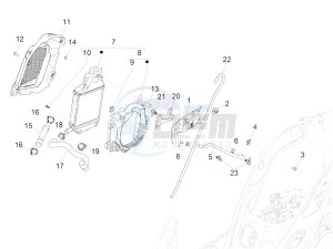 GTS 150 SUPER 4T 3V IE ABS E4 (EMEA) drawing Cooling system