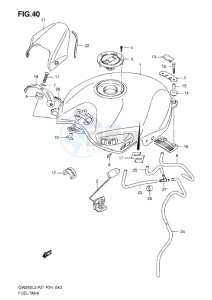 Inazuma GW250 drawing FUEL TANK