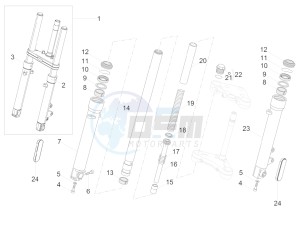 V7 III Anniversario 750 e4 (EMEA) drawing Front fork Kaifa