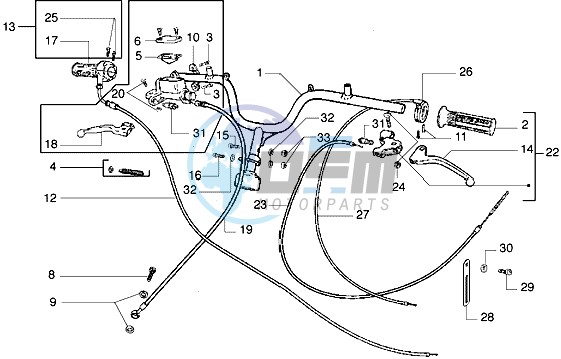 Handlebars component parts-Transmissions