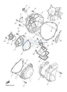 YZF-R1 998 R1 (1KBJ 1KBK) drawing CRANKCASE COVER 1