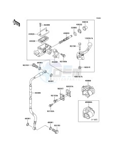 KX65 KX65A7F EU drawing Front Master Cylinder