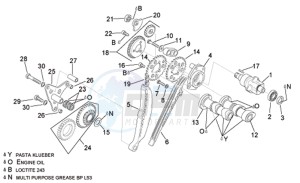 RSV 1000 Tuono drawing Rear cylinder timing system