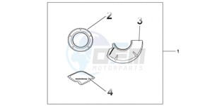 CBR1000RA9 France - (F / ABS CMF MME) drawing CARBON CRANKCASE COVER SET