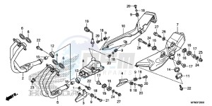 CB1000RD CB1000R UK - (E) drawing EXHAUST MUFFLER