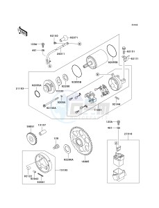 ZX 600 J [NINJA ZX-6R] (J1-J3) [NINJA ZX-6R] drawing STARTER MOTOR