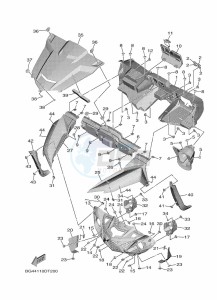 YXF850E YXF85WPBL (BAR7) drawing FRONT FENDER