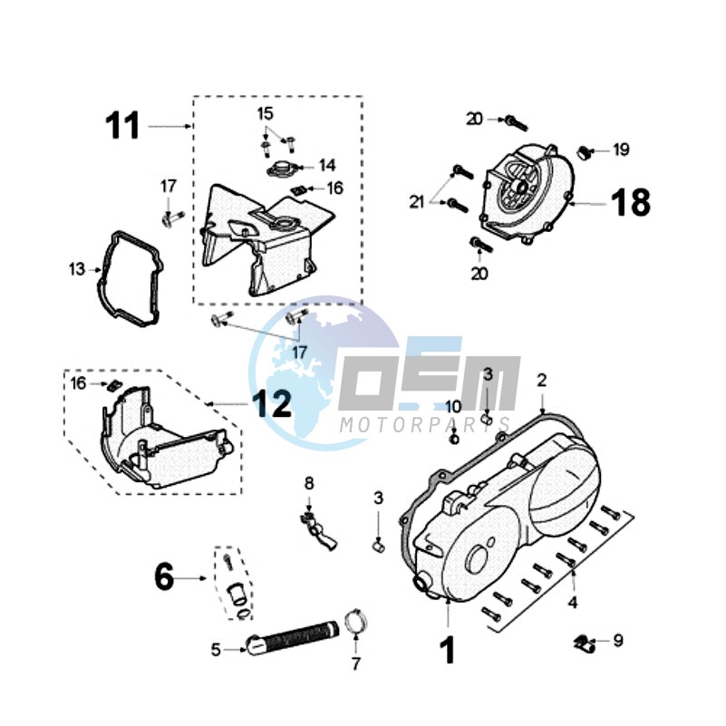 CRANKCASE COVER WITHOUT SENSOR