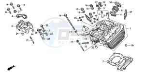 VT600CD2 drawing CYLINDER HEAD (FRONT)