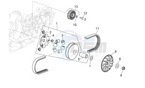 Atlantic 300 drawing Variator assembly